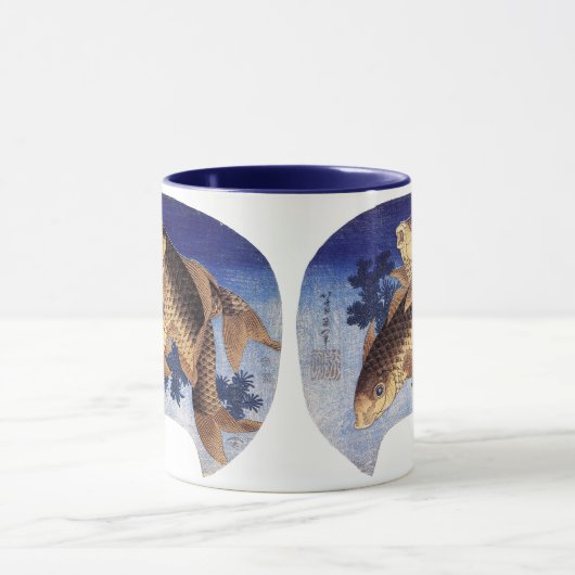 Twee karpers, Hokusai Mok