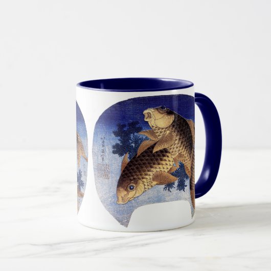 Twee karpers, Hokusai Mok (Voorkant rechts)