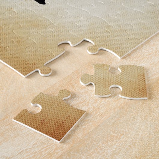 Twee kat Silhouette Legpuzzel (Zijkant)