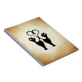 Twee kat Silhouette Notitieboek (Rechterzijde)