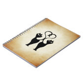 Twee kat Silhouette Notitieboek (Linkerzijde)