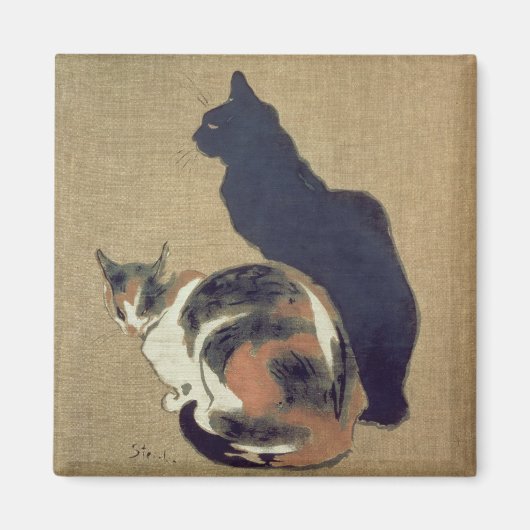 Twee katten, 1894 magneet (Voorkant)