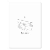 Twee katten, aangepaste nummerflashcards kaart (Achterkant)
