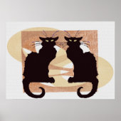 Twee katten afdrukken poster (Voorkant)