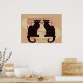 Twee katten afdrukken poster (Keuken)