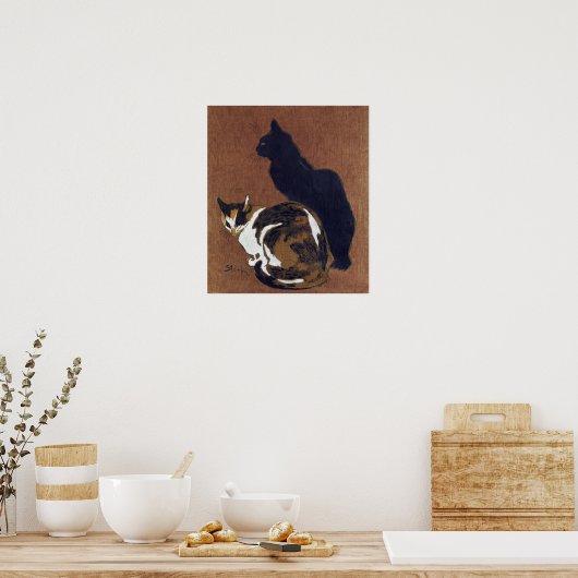 Twee katten, Alexandre Steinlen Poster (Keuken)