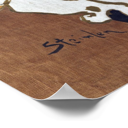 Twee katten, Alexandre Steinlen Poster (Hoek)