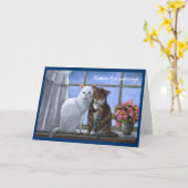 TWEE KATTEN: Annniversary:  HET ART. VAN DE Kaart (Gele Bloem)