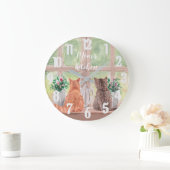 Twee Katten bij het Venster Schilderachtig Serene  Grote Klok (Huis)