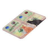 Twee Katten bij het Venster Schilderachtig Serene  Magneet (Linkerzijde)