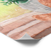 Twee Katten bij het Venster Schilderachtig Serene  Poster (Hoek)