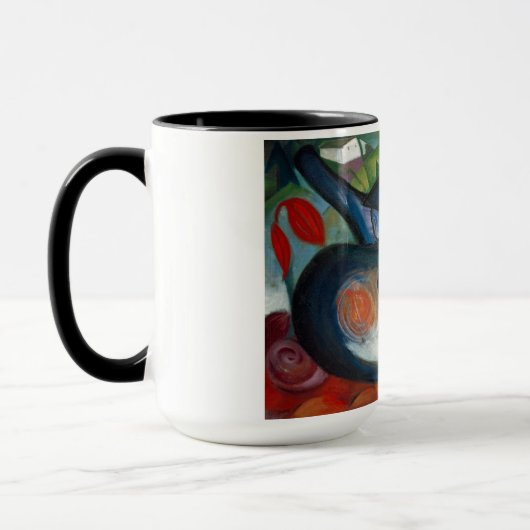 Twee katten, blauw en geel (1912) - Franz Marc Mok (Links)