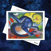 Twee katten Blauw Geel Franz Marc Briefkaart