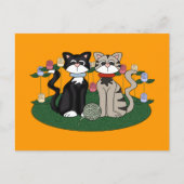 Twee katten briefkaart (Voorkant)