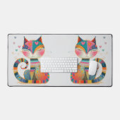Twee katten bureaumat (Keyboard & Muis)