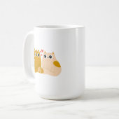 Twee katten die van elkaar houden. koffiemok (Voorkant links)