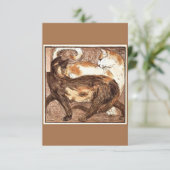 Twee katten (door Franz Marc) Kaart (Staand voorkant)