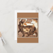 Twee katten (door Franz Marc) Kaart (Voorkant / Achterkant in situ)