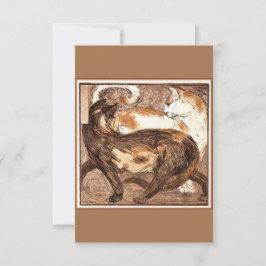 Twee katten (door Franz Marc) Kaart
