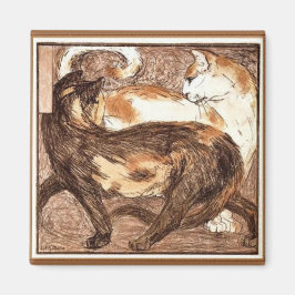 Twee katten (door Franz Marc) Magneet