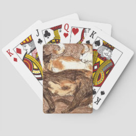 Twee katten (door Franz Marc) Pokerkaarten