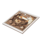 Twee katten (door Franz Marc) Tegeltje (Zijkant)