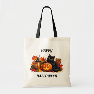 Twee katten Halloween boodschappentas Tote Bag