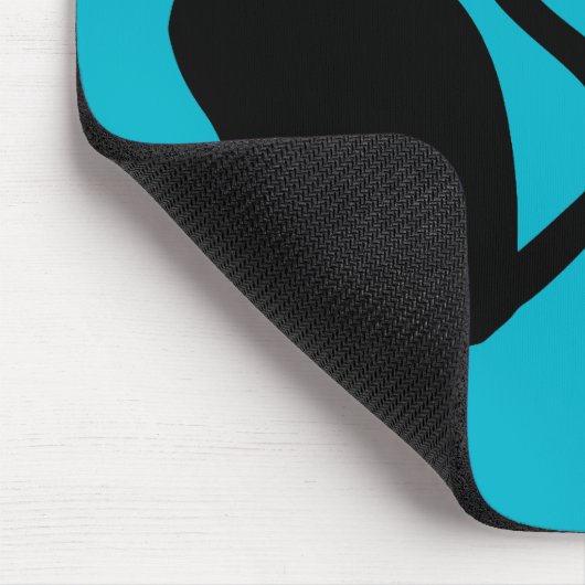 Twee katten hart silhouet mousepad muismat (Hoek)