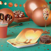 Twee katten in Borden van liefdespapier Papieren Bordje