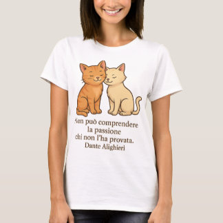 Twee katten in de liefde die de liefde vertegenwoo t-shirt