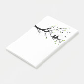 Twee katten in de liefdesboom Silhouette Post-it® Notes (Schuin)