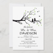 Twee katten in een boom verlovingsfeestuitnodiging kaart (Voorkant)