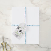 Twee katten in een boom zwart liefde gepersonalise cadeaulabel (Met Touw)