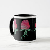 Twee katten in een Roos-zwart Mok (Voorkant links)