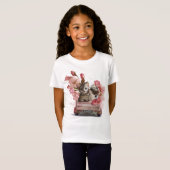 Twee katten in een vrachtwagen en bloemen t-shirt (Voorkant volledig)