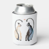 Twee katten in liefde blikjeskoeler (Blikje Voorkant)