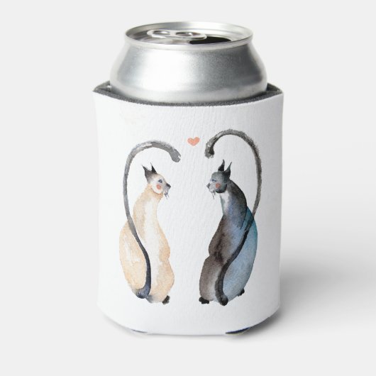 Twee katten in liefde blikjeskoeler (Blikje Achterkant)