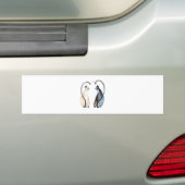 Twee katten in liefde bumpersticker (Op auto)