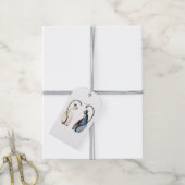 Twee katten in liefde cadeaulabel (Met Touw)