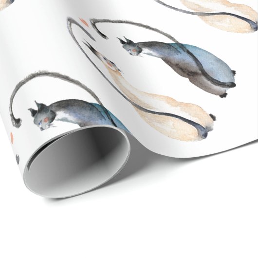 Twee katten in liefde cadeaupapier (Rol Hoek)