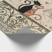 Twee katten in liefde cadeaupapier (Hoek)