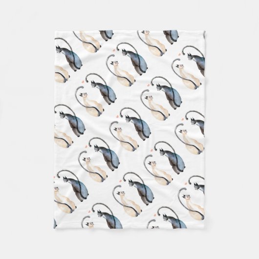 Twee katten in liefde fleece deken (Voorkant)