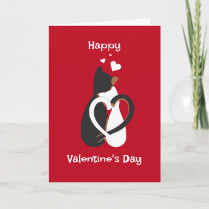 Twee katten in liefde gevouwen vakantiedag Kaart