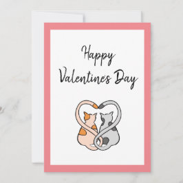 Twee katten in liefde - Happy Valentine's Day Card Feestdagenkaart