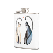 Twee katten in liefde heupfles (Links)