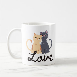 Twee katten in liefde koffiemok