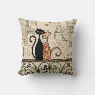 Twee katten in liefde kussen