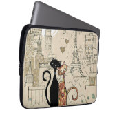Twee katten in liefde laptop sleeve (Voorkant Rechts)