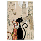 Twee katten in liefde medium cadeauzakje (Achterkant)