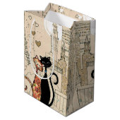 Twee katten in liefde medium cadeauzakje (Achterkant Gekanteld)